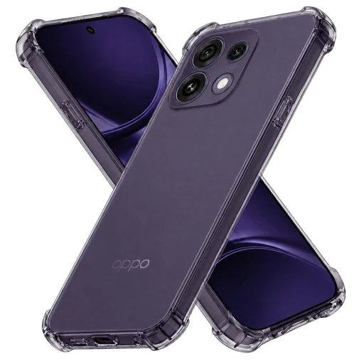  Oppo Reno16 F füstfekete Techsuit ütésálló átlátszó szilikon tok - 1