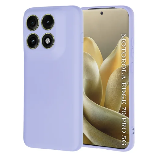 Silikónové puzdro Techsuit SoftFlex pre Motorola Edge 70 Pro, svetlofialová - 1