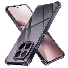 Techsuit Shockproof Clear Silicone Xiaomi 17T nárazuvzdorný priehľadný silikónový obal dymovo čierny