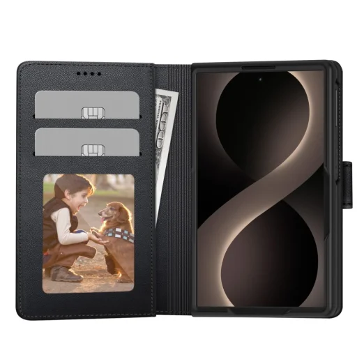 Samsung Galaxy Z Fold 8 čierne peňaženkové puzdro Tech-Protect Wallet - 2