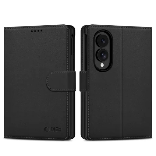 Samsung Galaxy Z Fold 8 čierne peňaženkové puzdro Tech-Protect Wallet - 1
