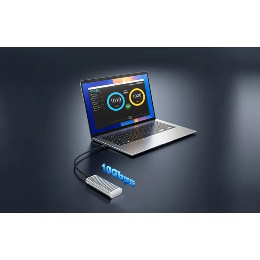 TerraMaster D1 SSD Plus 1-pozíciový externý box pre M.2 NVMe 2280 SSD - 5