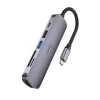 Hoco HB28 6 az 1-ben USB-C hub adapter fekete thumbnail