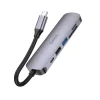 Hoco HB28 6 az 1-ben USB-C hub adapter fekete thumbnail