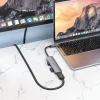 Hoco HB28 6 az 1-ben USB-C hub adapter fekete thumbnail