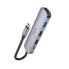 Hoco HB27 5 v 1 USB-C adaptér sivý thumbnail