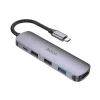Hoco HB27 5 v 1 USB-C adaptér sivý thumbnail