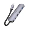Hoco HB27 5 v 1 USB-C adaptér sivý thumbnail