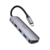 Hoco HB27 5 az 1-ben USB-C adapter szürke thumbnail