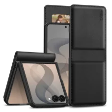 Samsung Galaxy Z Flip 8 čierne peňaženkové puzdro Tech-Protect Wallet