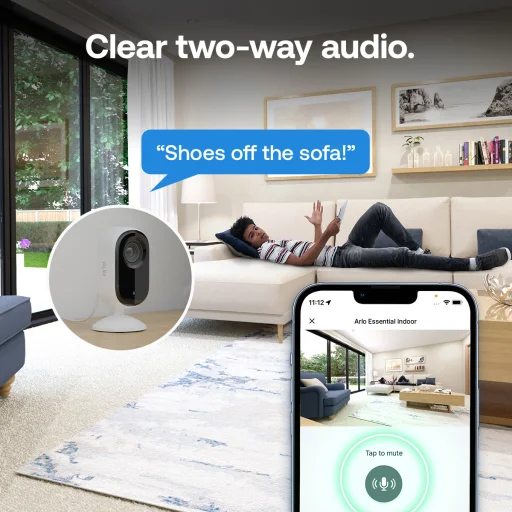 Arlo Essential (Gen.3) 2K interiérová bezpečnostná kamera – súprava 2 kamier – biela - 2
