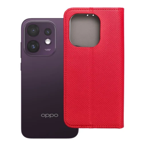  Oppo Reno 16 piros Smart Case Book kihajtható tok - 7
