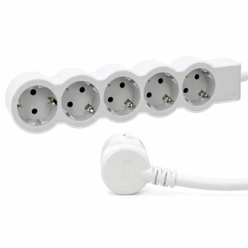 Legrand 694555 Predlžovacia lišta Standard 5x2P+T, s 1,5 m káblom, bielo-sivá - 1