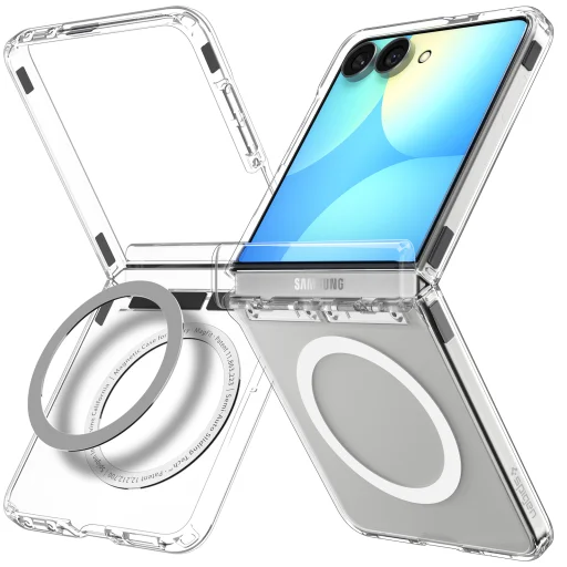 Samsung Galaxy Z Flip8 Spigen Ultra Hybrid Pro MagSafe priehľadné biele puzdro - 2