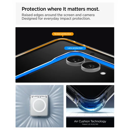 Samsung Galaxy Z Flip8 Spigen Ultra Hybrid Pro MagSafe priehľadné biele puzdro - 16