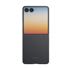 Samsung Galaxy Z Flip8 čierne/sivé puzdro Pitaka Edge Case
