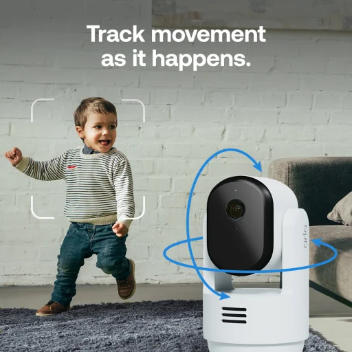Arlo Essential (Gen.3) 2K PTZ interiérová bezpečnostná kamera - biela - 2