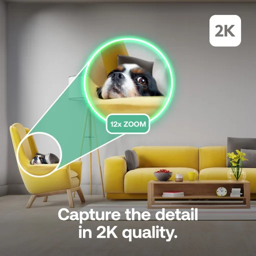 Arlo Essential (Gen.3) 2K PTZ interiérová bezpečnostná kamera - biela - 8