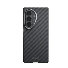 Samsung Galaxy Z Fold8 Ultra čierne/sivé Pitaka Edge Case puzdro z aramidových vlákien s Aaron Buttonom