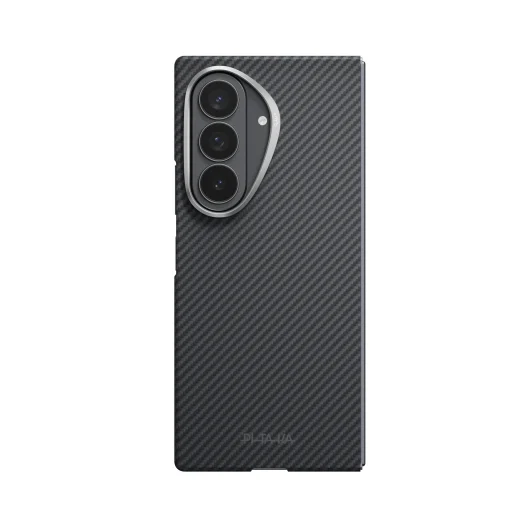Samsung Galaxy Z Fold8 Ultra čierne/sivé Pitaka Edge Case puzdro z aramidových vlákien s Aaron Buttonom - 1