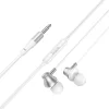 Hoco M119 vezetékes mikrofonos fülhallgató 3,5 mm-es jack csatlakozóval, ezüst thumbnail