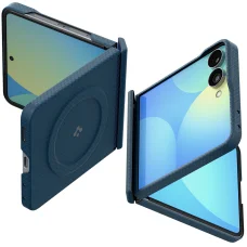 Samsung Galaxy Z Flip8 námornícka modrá Spigen Air Skin Aramid MagSafe puzdro