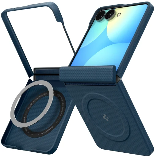 Samsung Galaxy Z Flip8 námornícka modrá Spigen Air Skin Aramid MagSafe puzdro - 2