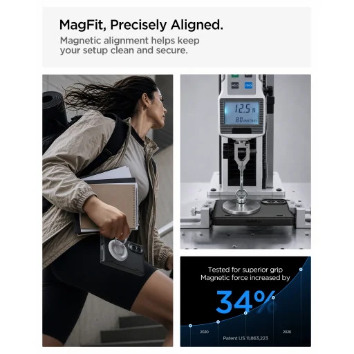 Samsung Galaxy Z Fold8 fekete Spigen Slim Armor Pro S MagSafe tok - 17
