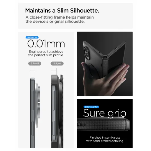 Samsung Galaxy Z Fold8 fekete Spigen Slim Armor Pro S MagSafe tok - 19
