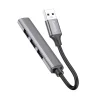 Hoco HB26 4 az 1-ben USB-A hub adapter, szürke thumbnail