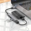 Hoco HB26 4 az 1-ben USB-A hub adapter, szürke thumbnail