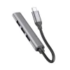 Hoco HB26 4 az 1-ben USB-C hub adapter, szürke thumbnail