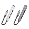 Hoco HB26 4 az 1-ben USB-C hub adapter, szürke thumbnail
