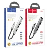 Hoco HB26 4 az 1-ben USB-C hub adapter, szürke thumbnail
