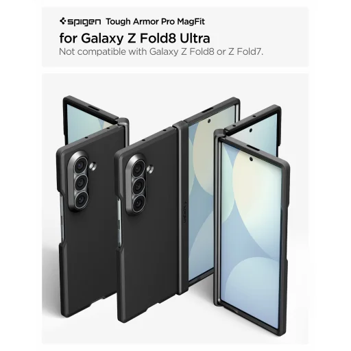 Čierne puzdro Spigen Tough Armor Pro MagSafe pre Samsung Galaxy Z Fold8 Ultra - 10