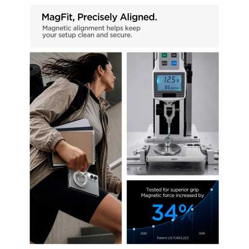Samsung Galaxy Z Fold8 priesvitné biele puzdro Spigen Air Skin MagFit - 17