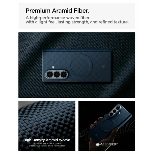 Samsung Galaxy Z Fold8 Ultra tmavomodré puzdro Spigen Air Skin Aramid MagSafe - 17