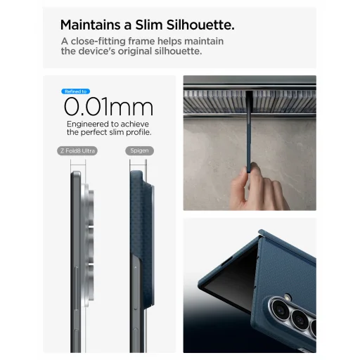 Samsung Galaxy Z Fold8 Ultra tmavomodré puzdro Spigen Air Skin Aramid MagSafe - 18