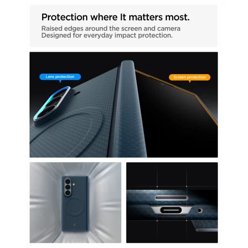 Samsung Galaxy Z Fold8 Ultra tmavomodré puzdro Spigen Air Skin Aramid MagSafe - 19