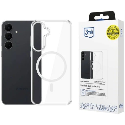 3MK Armor MagCase zadný kryt pre Samsung Galaxy S26 FE, priehľadný - 1