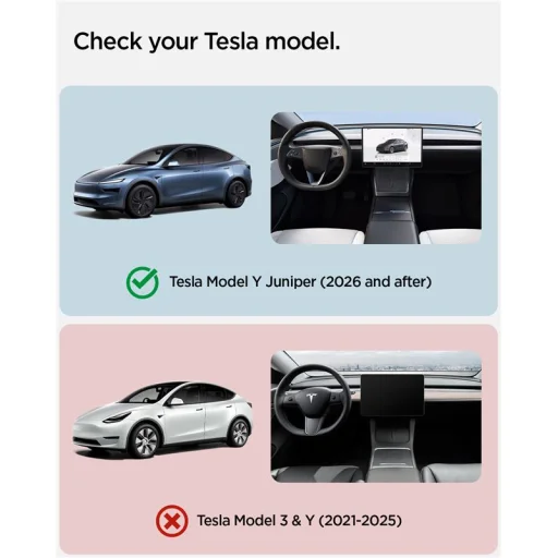 Spigen kryt na bezdrôtovú nabíjaciu podložku Tesla čierny – Tesla Model Y 2025 - 10