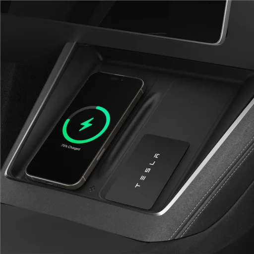 Spigen kryt na bezdrôtovú nabíjaciu podložku Tesla čierny – Tesla Model Y 2025 - 5