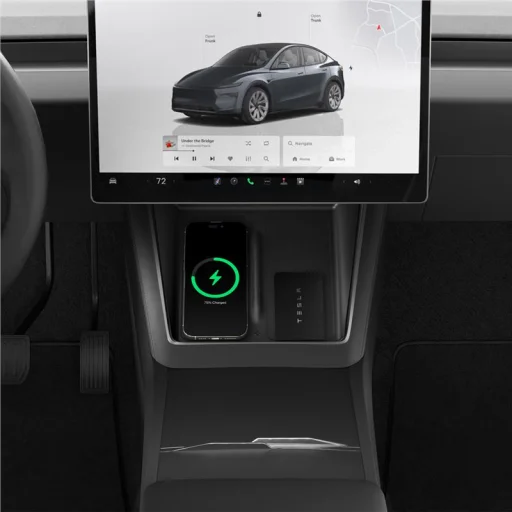 Spigen kryt na bezdrôtovú nabíjaciu podložku Tesla čierny – Tesla Model Y 2025 - 6