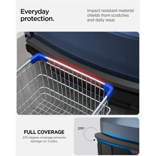 Spigen TG200-YJ chránič zadného nárazníka, matná čierna – Tesla Model Y (Juniper) - 4