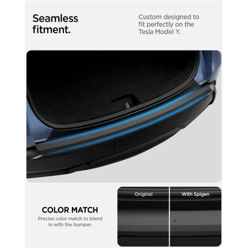 Spigen TG200-YJ chránič zadného nárazníka, matná čierna – Tesla Model Y (Juniper) - 5