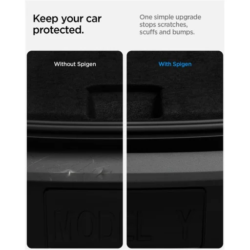 Spigen TG200-YJ chránič zadného nárazníka, matná čierna – Tesla Model Y (Juniper) - 3