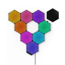 Nanoleaf Shapes Ultra Black šesťuholníkové svetelné panely štartovacia sada 9 ks