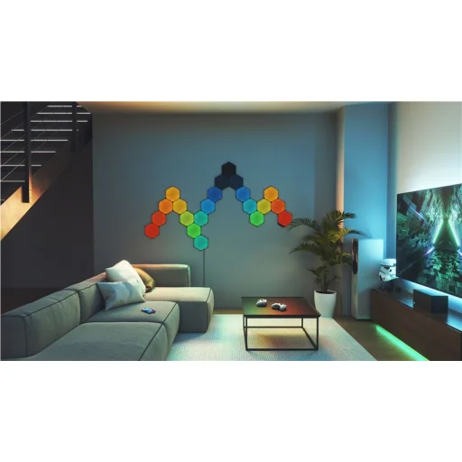 Nanoleaf Shapes Ultra Black šesťuholníkové svetelné panely štartovacia sada 9 ks - 7