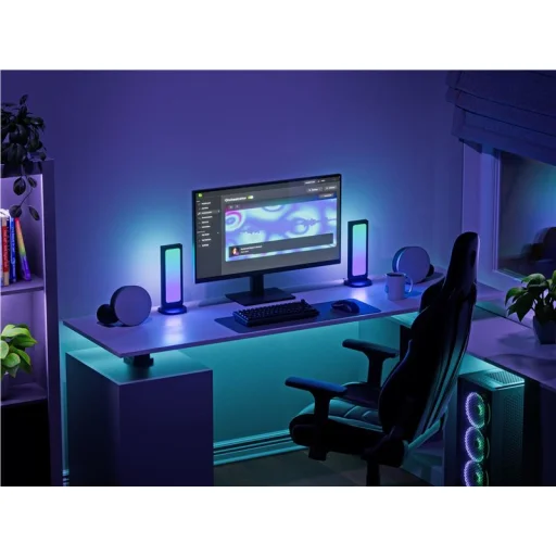 Nanoleaf Pegboard Desk Dock svietiaci stolný organizér s USB rozbočovačom - 2