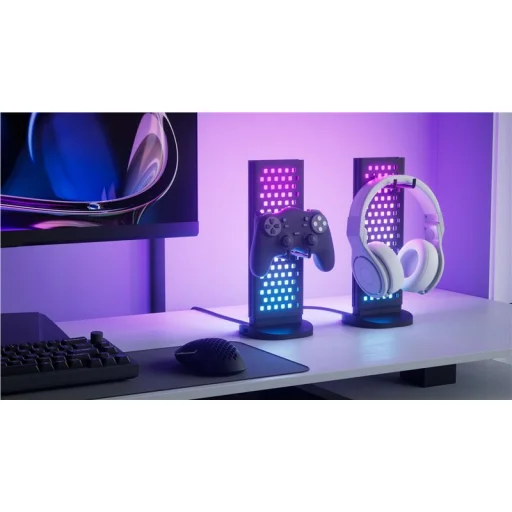 Nanoleaf Pegboard Desk Dock svietiaci stolný organizér s USB rozbočovačom - 12